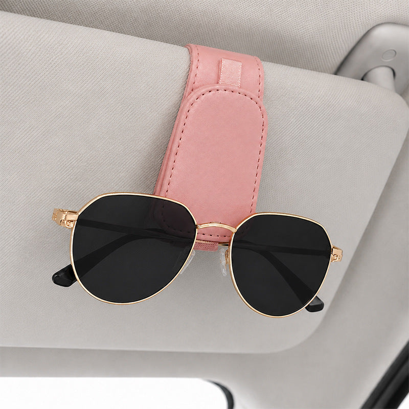 🚗 Premium Leather Car Visor Sunglasses Holder – Keep Your Glasses Organized & Always Within Reach
