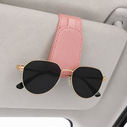 🚗 Premium Leather Car Visor Sunglasses Holder – Keep Your Glasses Organized & Always Within Reach