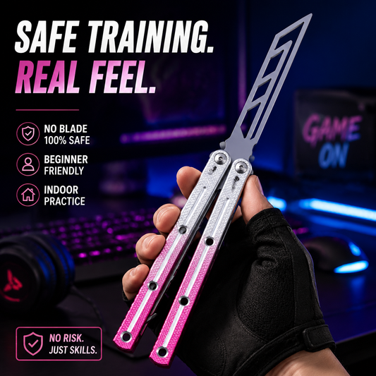 SEA MONSTER CLONE Balisong, Foldable Lightweight Aluminum Alloy Handle