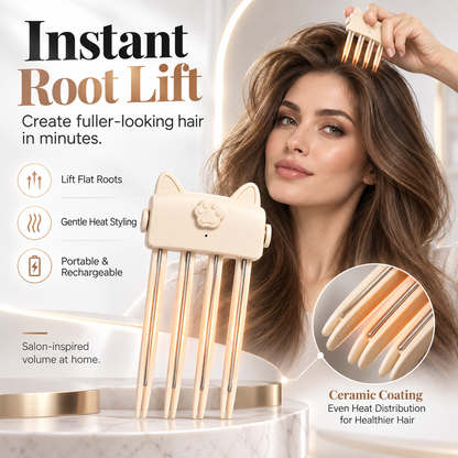 ✨ Instant Root Lift Volumizer Clip – Heated Hair Volume Styler for Fuller, Bouncy Hair