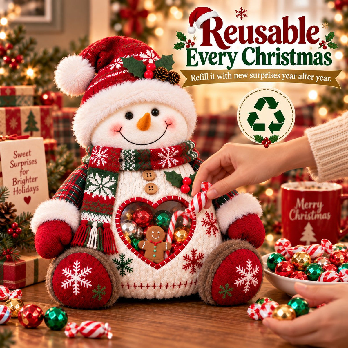 🎅 🎄 Christmas Character Refillable Treat Holder(📦Buy 2 Free Shipping)