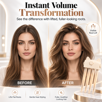 ✨ Instant Root Lift Volumizer Clip – Heated Hair Volume Styler for Fuller, Bouncy Hair