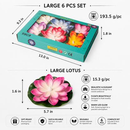 Floating Lotus LED Candle – Flameless Garden & Pool Decor for Spa, Patio, Wedding & Outdoor Ambience