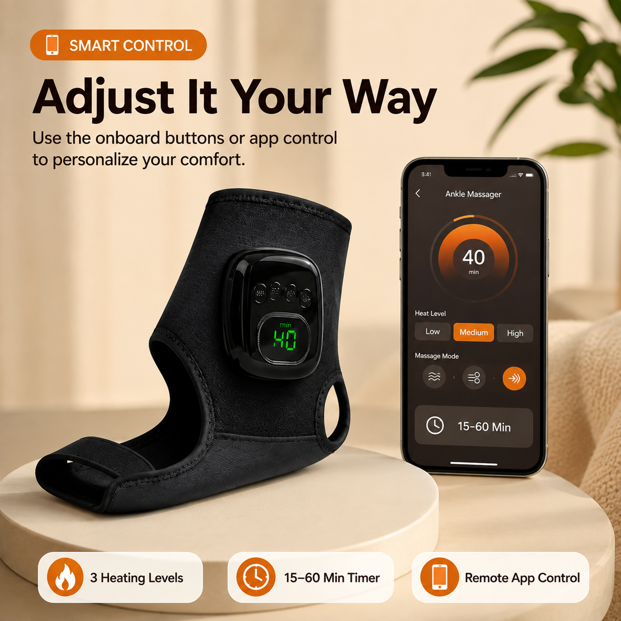 Heated Foot & Ankle Massager – Heat, Compression & Deep Relaxation