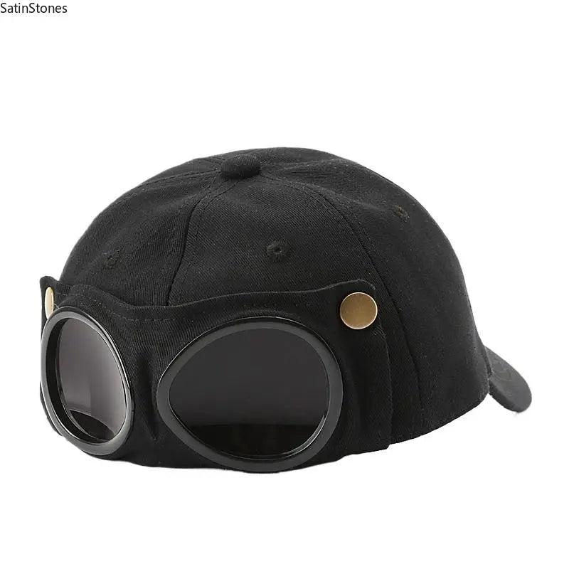✈️ Pilot-Inspired Baseball Cap🧢 Novelty Boater Hat with Built-In Shades – The Funniest Gift for Fishing & Boat Lovers（副本）