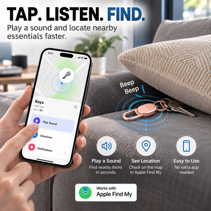 📱 Find My Keychain Tracker – Smart Anti-Lost Key Holder for Keys, Bags & Luggage