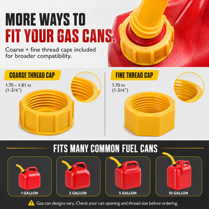 ⛽ 3-Pack Flexible Gas Can Spout Replacement Kit