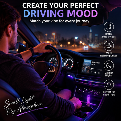 ✨ 3-Pack Car USB Ambient Night Lights – Touch Control LED Interior Upgrade