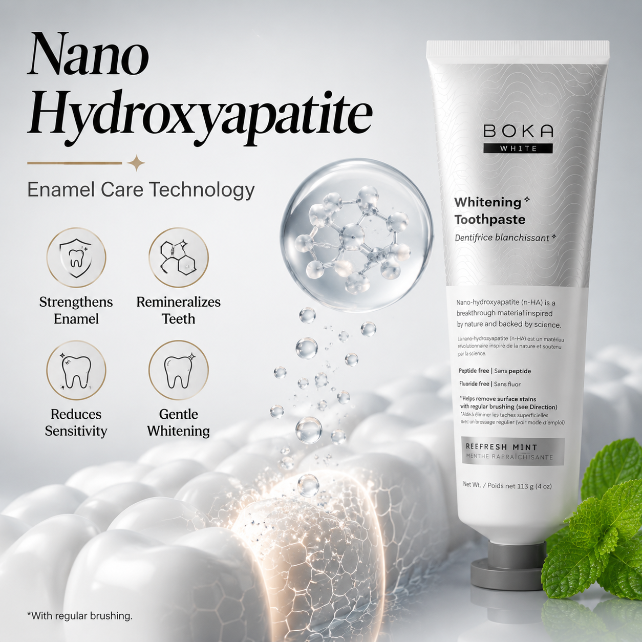 🔥 Hot sell! 🦷 Boka Nano Hydroxyapatite Whitening Toothpaste for Sensitive Teeth