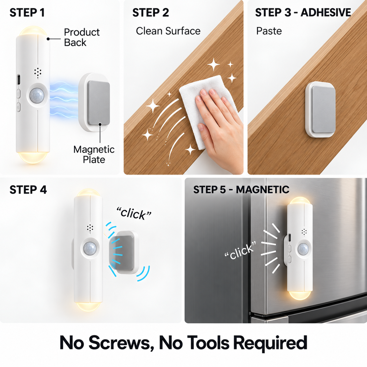 🌈 Motion Sensor Night Light – Rechargeable, Dimmable RGB Glow for Cozy Spaces