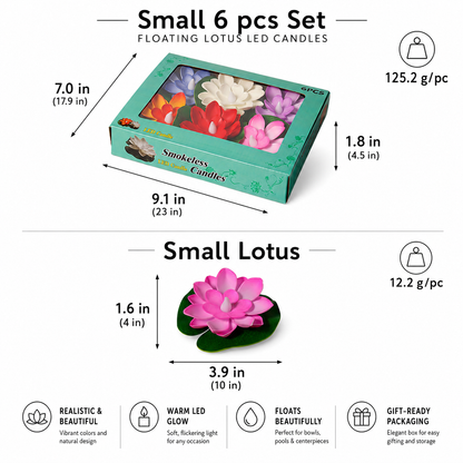 Floating Lotus LED Candle – Flameless Garden & Pool Decor for Spa, Patio, Wedding & Outdoor Ambience