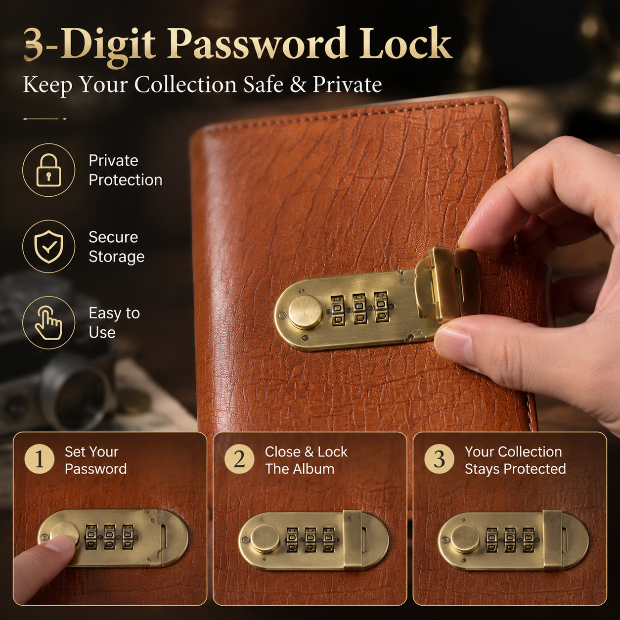 💵 Banknote Collection Book – Preserve Your Currency Stories with a Secure Locking Album
