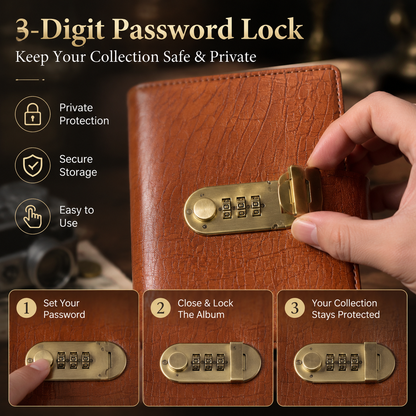 💵 Banknote Collection Book – Preserve Your Currency Stories with a Secure Locking Album