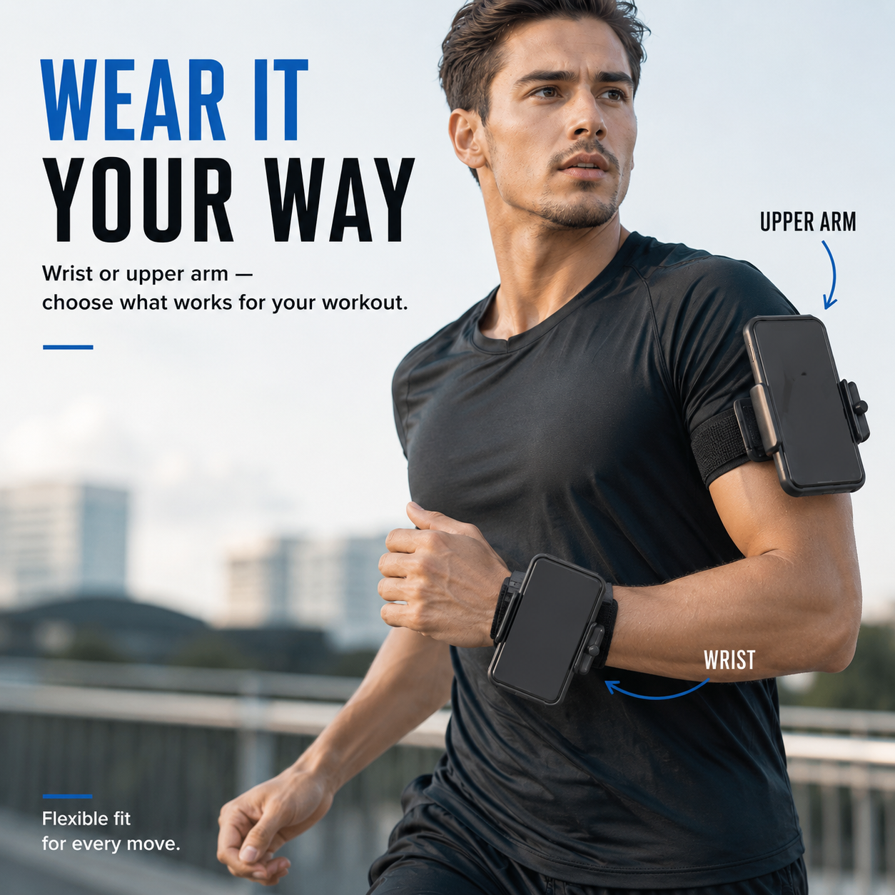 📱 360° Rotating Wrist & Arm Phone Holder – Hands-Free Sports Mount