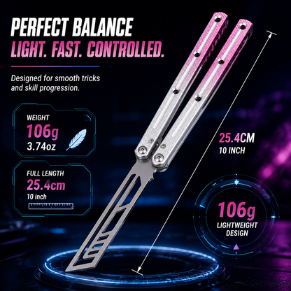 SEA MONSTER CLONE Balisong, Foldable Lightweight Aluminum Alloy Handle