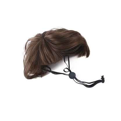 Cute Short Hair Wig Pet Headband, Funny Pet Wig Hair Accessories for Dogs & Cats