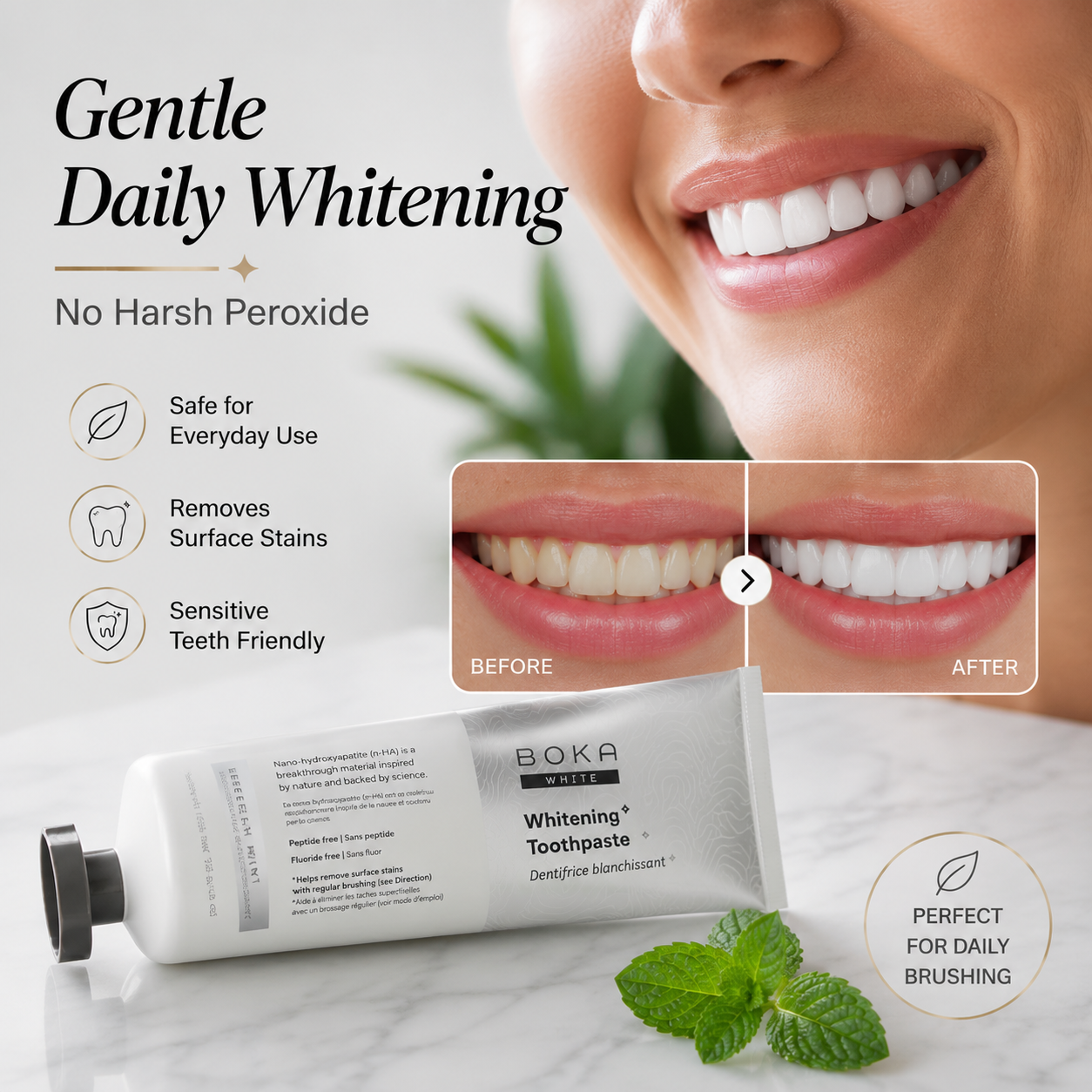 🔥 Hot sell! 🦷 Boka Nano Hydroxyapatite Whitening Toothpaste for Sensitive Teeth
