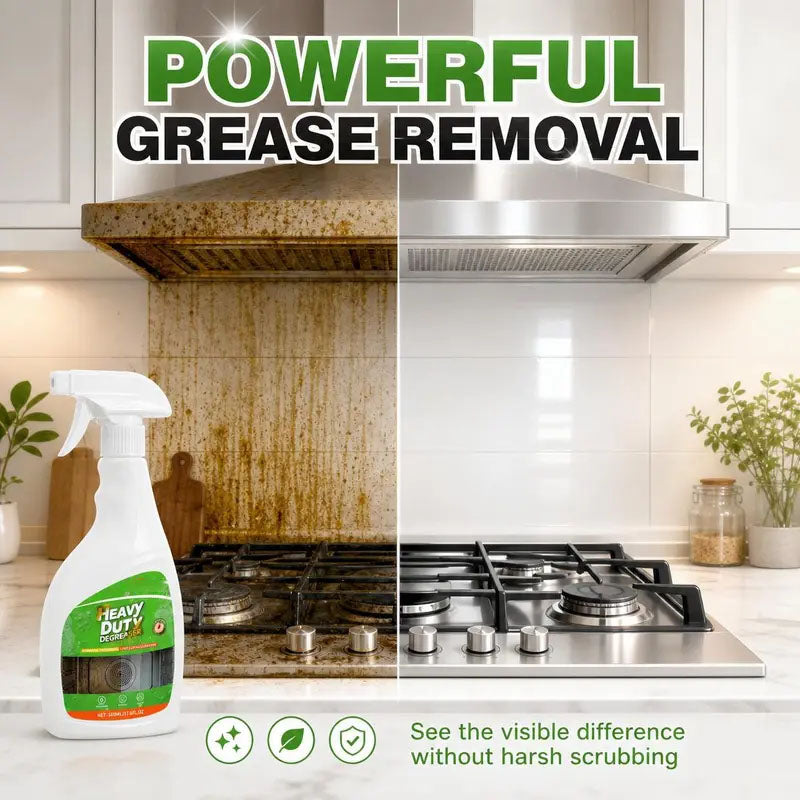 🍑 Heavy Duty Grease Remover Spray – Effortless Kitchen Cleaning