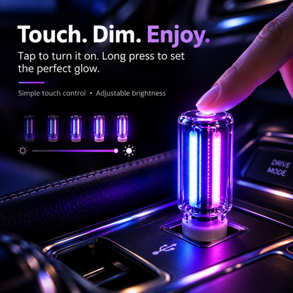 ✨ 3-Pack Car USB Ambient Night Lights – Touch Control LED Interior Upgrade
