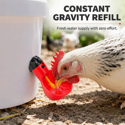 📍Gravity-Fed Automatic Chicken Waterer Cups