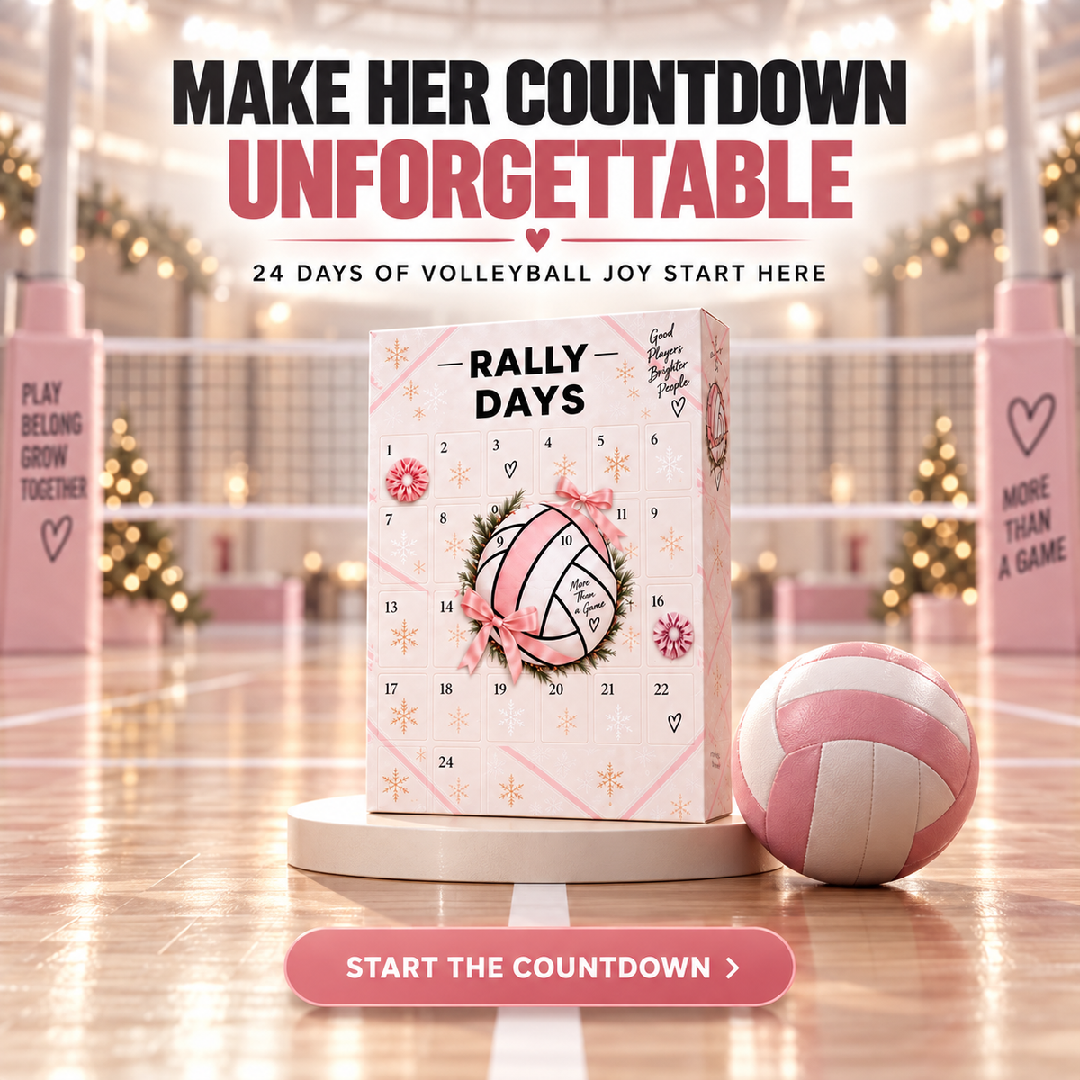 🏐 24-Day Volleyball Advent Calendar – Daily Surprise Gift for Volleyball Girls