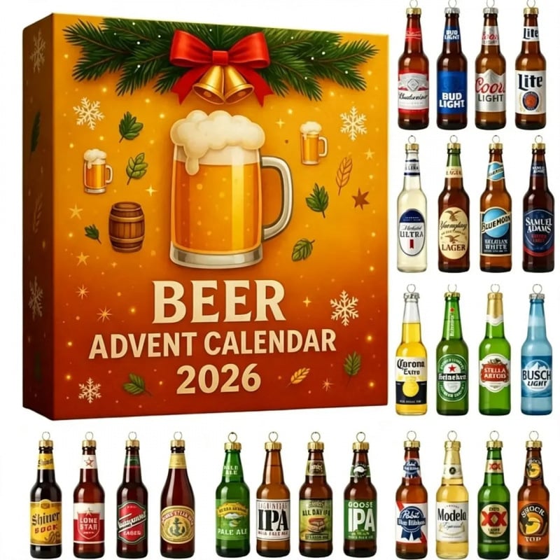 2026 Champagne Advent Calendar – 24-Day Christmas Countdown Gift