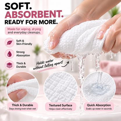 30-Pack Disposable Compressed Towels – Soft, Absorbent & Travel-Friendly