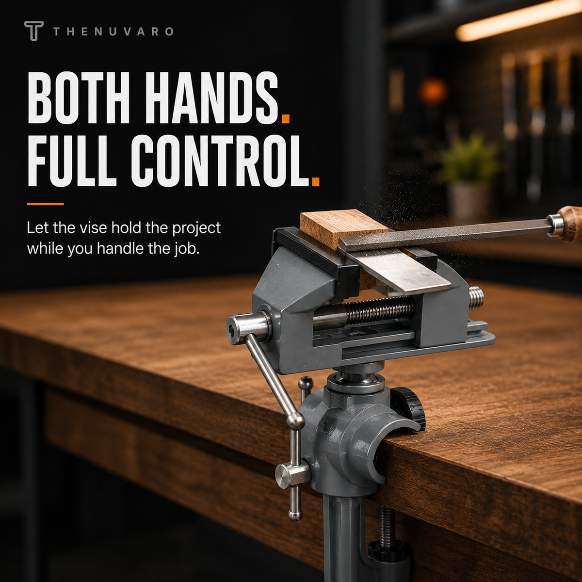 🔧 360° Rotating Bench Vise – Multi-Angle Clamp for DIY & Woodworking