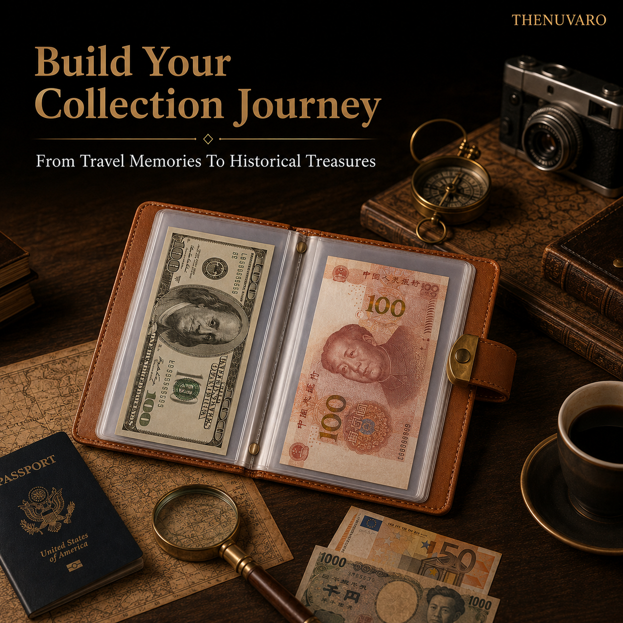 💵 Banknote Collection Book – Preserve Your Currency Stories with a Secure Locking Album
