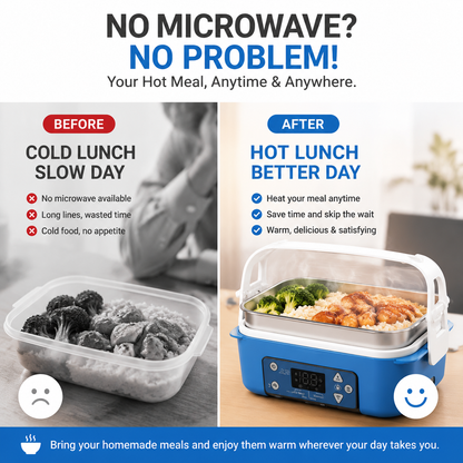 🍱 Portable Electric Heated Lunch Box | Warm Meals Anywhere For Work, Travel & Daily Meal Prep
