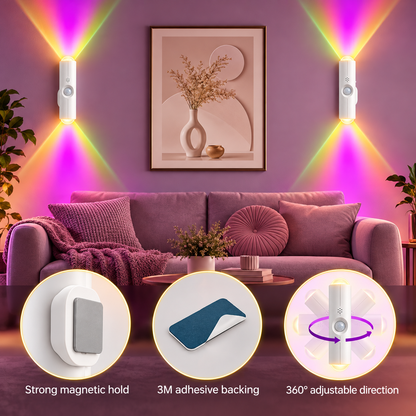 🌈 Motion Sensor Night Light – Rechargeable, Dimmable RGB Glow for Cozy Spaces