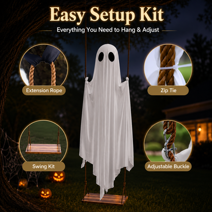 Premium Ride-On Ghost Halloween Decoration