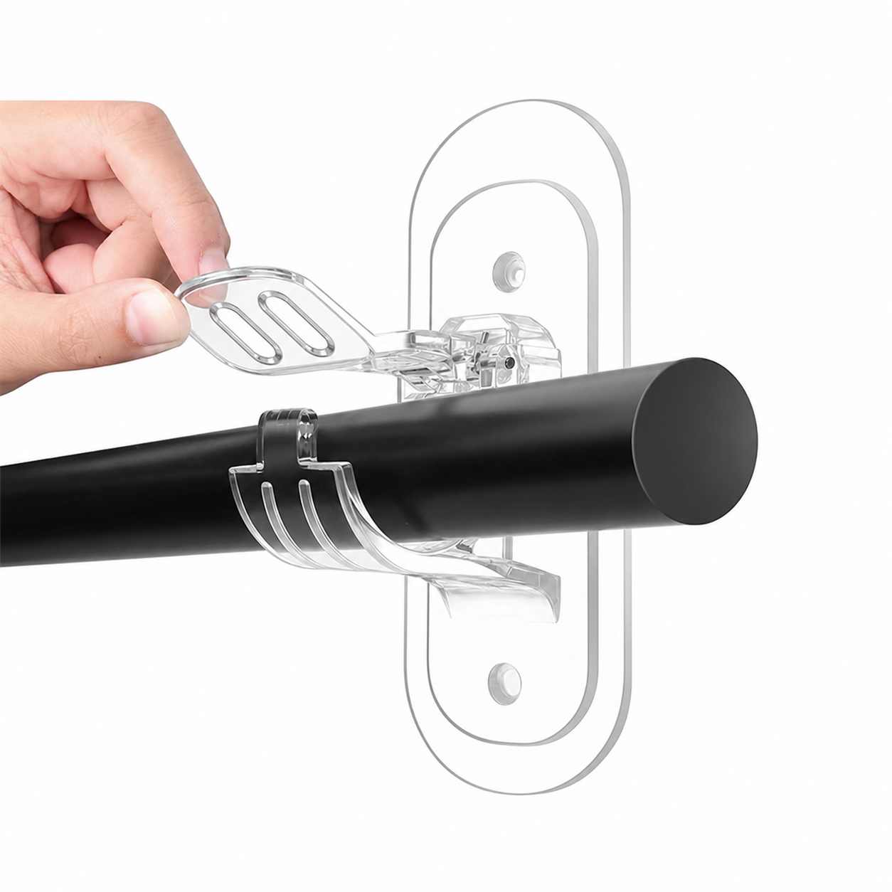 Self-adhesive curtain rod bracket installation guide