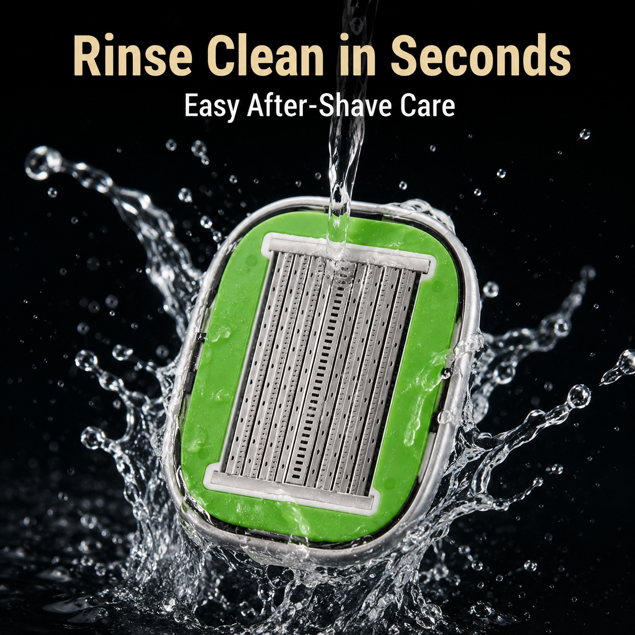 Dual-Direction 8-Blade Head Shaver Replacement Cartridge – Fast & Smooth Wet Shaving for Scalp and Body