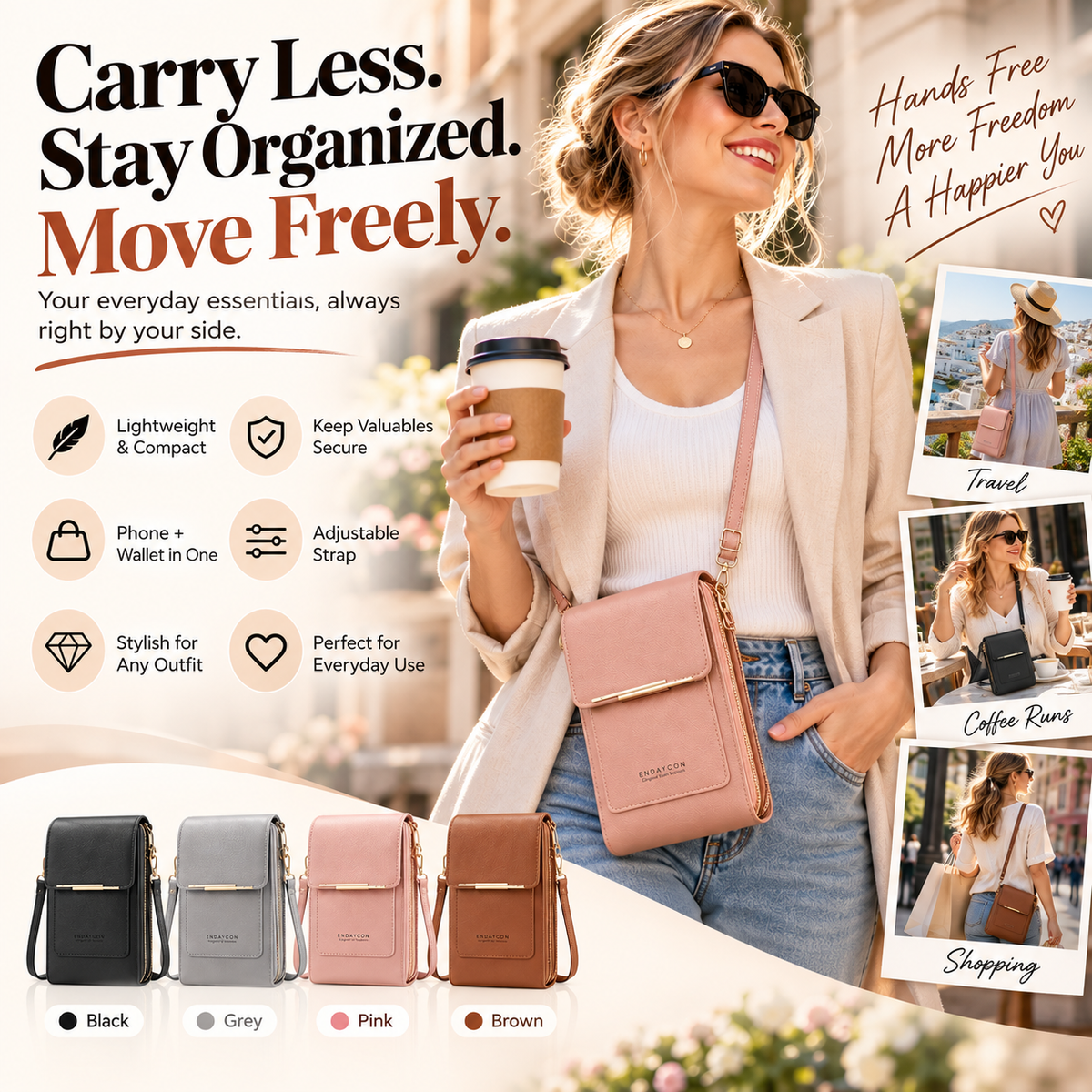 Touchscreen Crossbody Phone Bag – Wallet & Purse in One