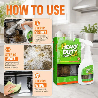 🍑 Heavy Duty Grease Remover Spray – Effortless Kitchen Cleaning