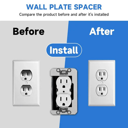 🔧 Wall Plate Spacer Kit for Loose Outlets | Metal Outlet Leveling Spacers for Flush Wall Plate Repair