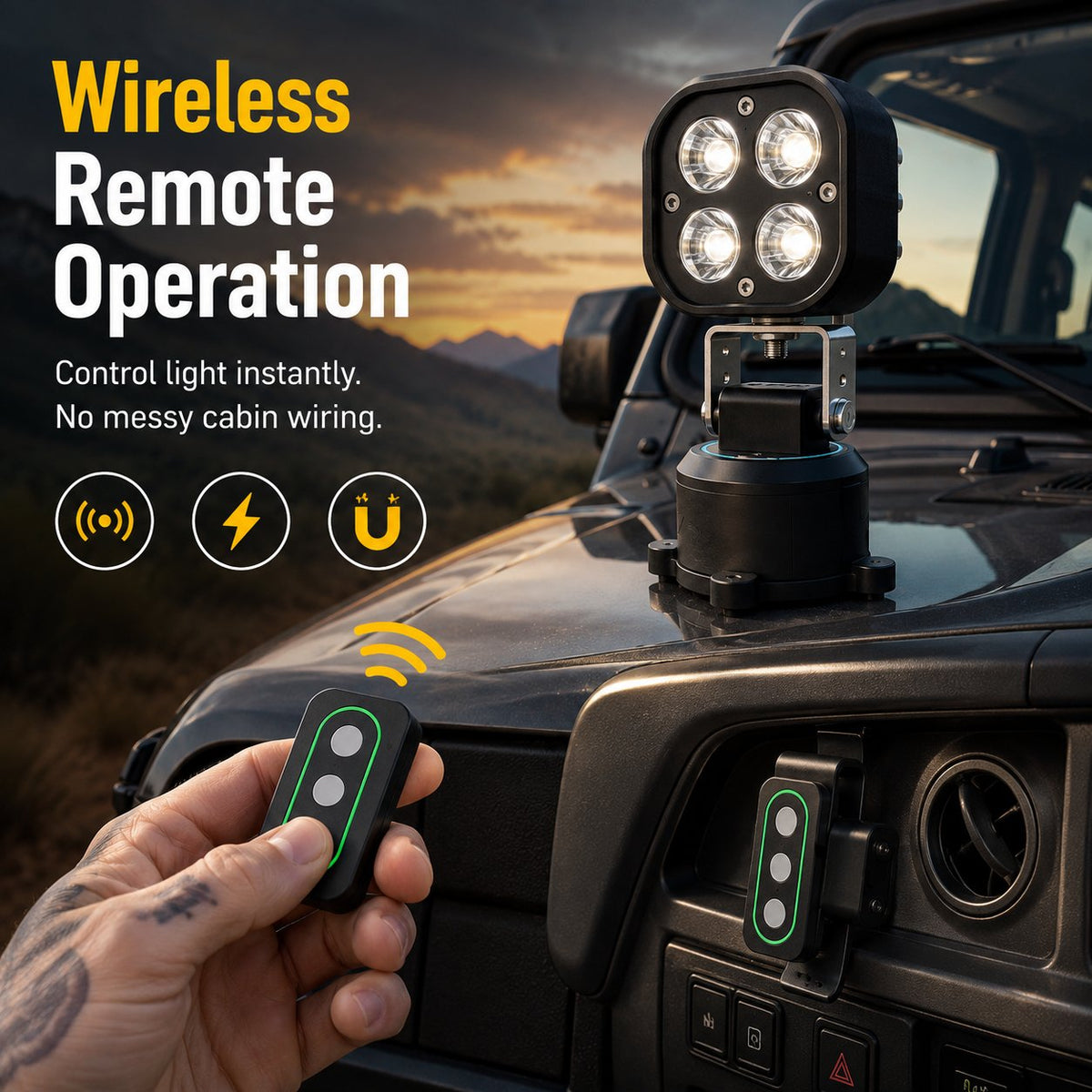 🚙 Omni-Directional Magnetic LED Pod Light