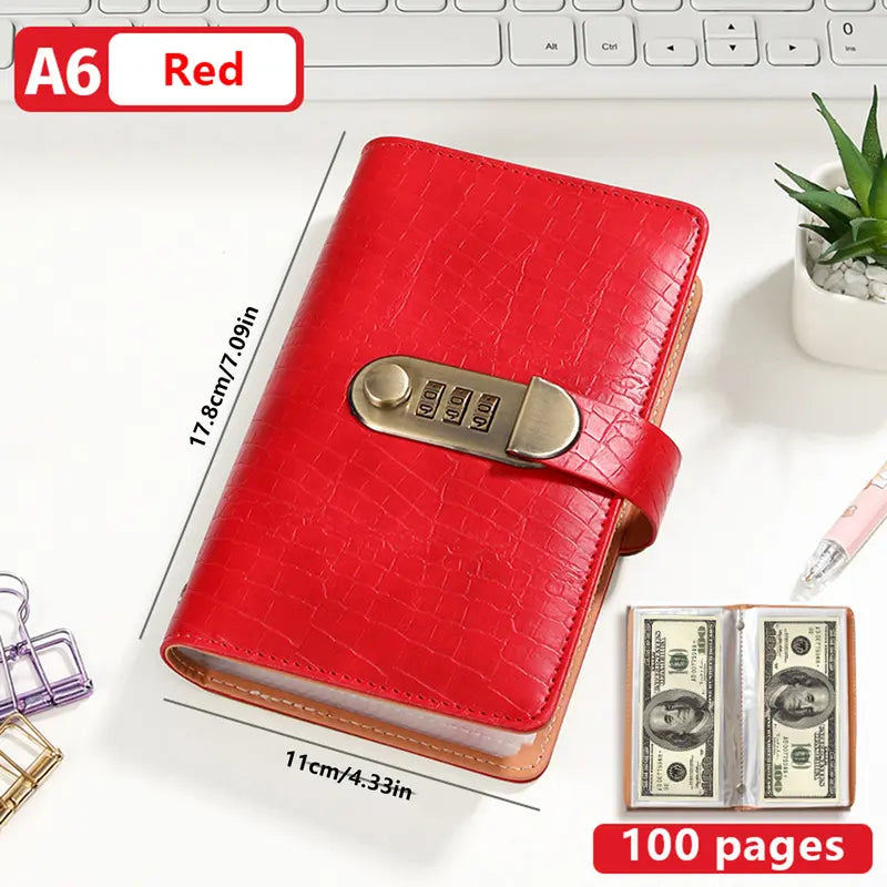 🔒 MONEY ORGANIZER | A6 Savings Notebook with Secure Closure – Cash Storage, Budget Planner & Expense Tracker