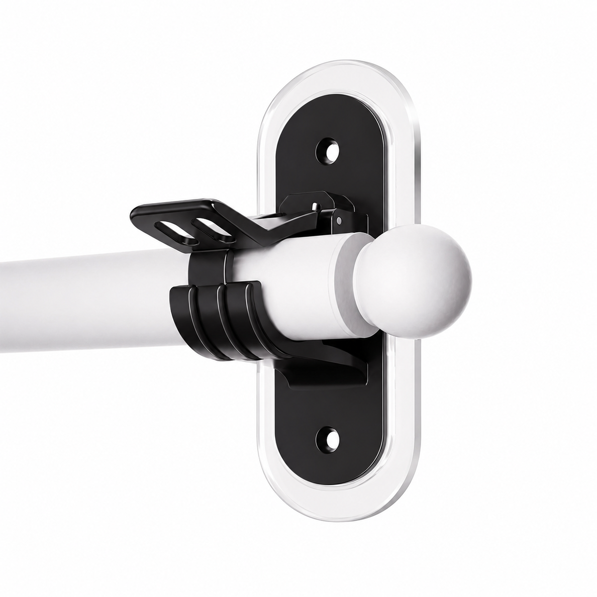 No-Drill Curtain Rod Brackets – Easy Peel & Stick, 4-Pack