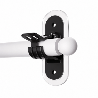 No-Drill Curtain Rod Brackets – Easy Peel & Stick, 4-Pack