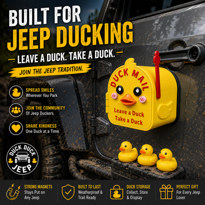 🦆3D Printed Cruising Duck Mailbox with 2 Mini Ducks