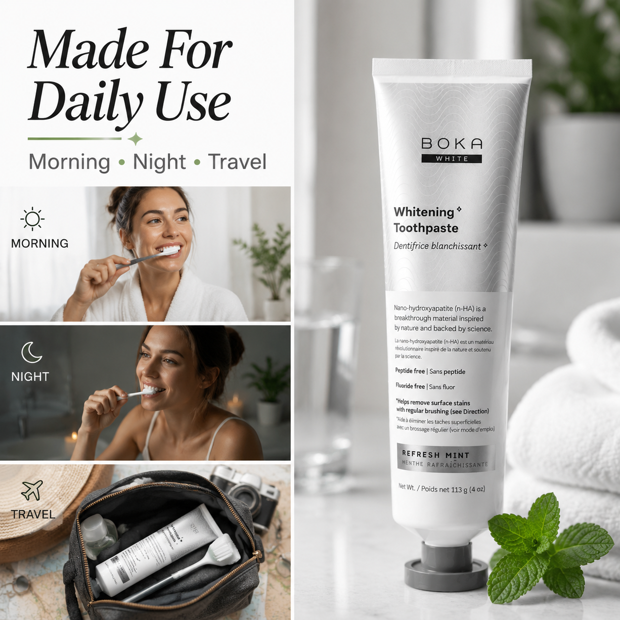 🔥 Hot sell! 🦷 Boka Nano Hydroxyapatite Whitening Toothpaste for Sensitive Teeth
