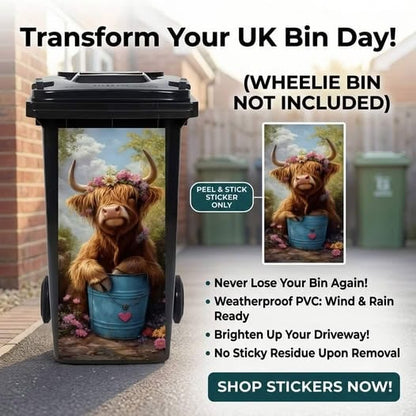 🔥Flash Sale 49% OFF✨ Creative Colourful Cartoon Trash Can Sticker, DIY Funny Bin Decal for Home Bathroom Kitchen&Brighten Your Community