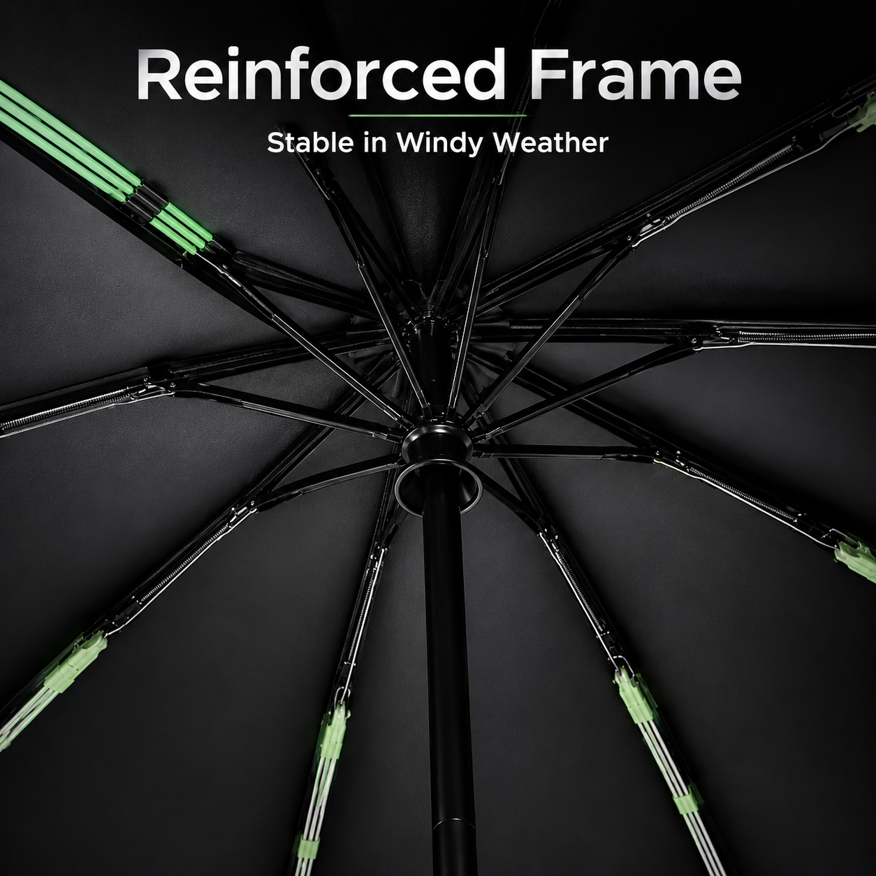 ☔ One-Touch Automatic Windproof Umbrella with Ring-Buckle Handle – Large 105CM Rain & Sun Coverage