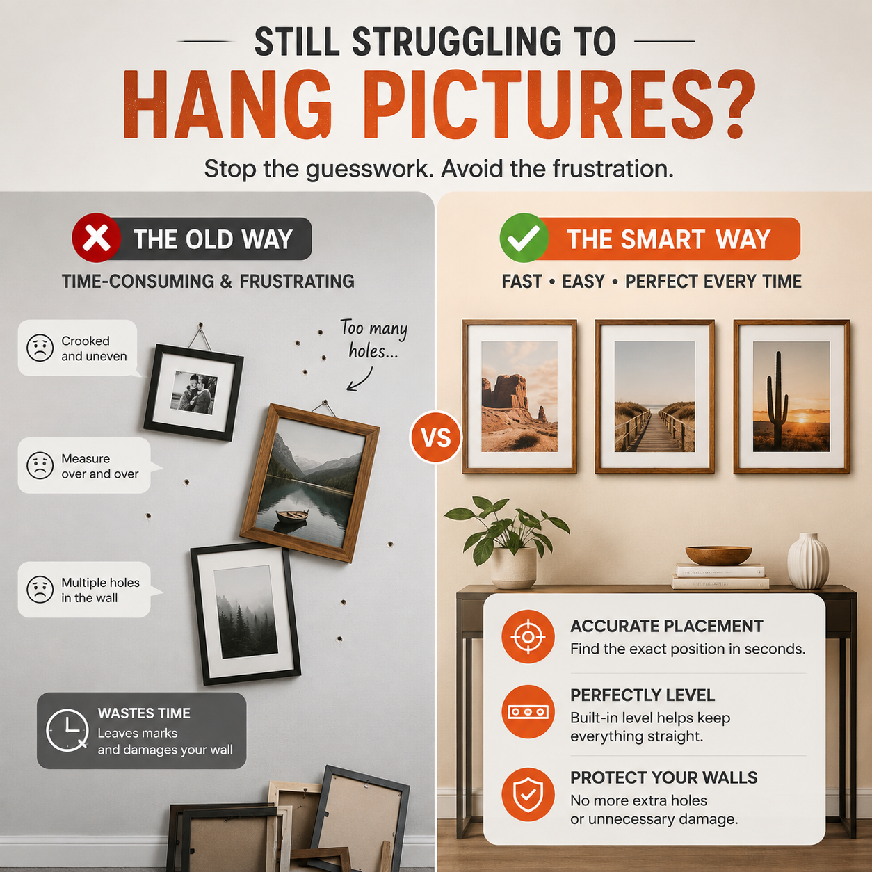 📏Adjustable photo frame, image measurement tool🖼️