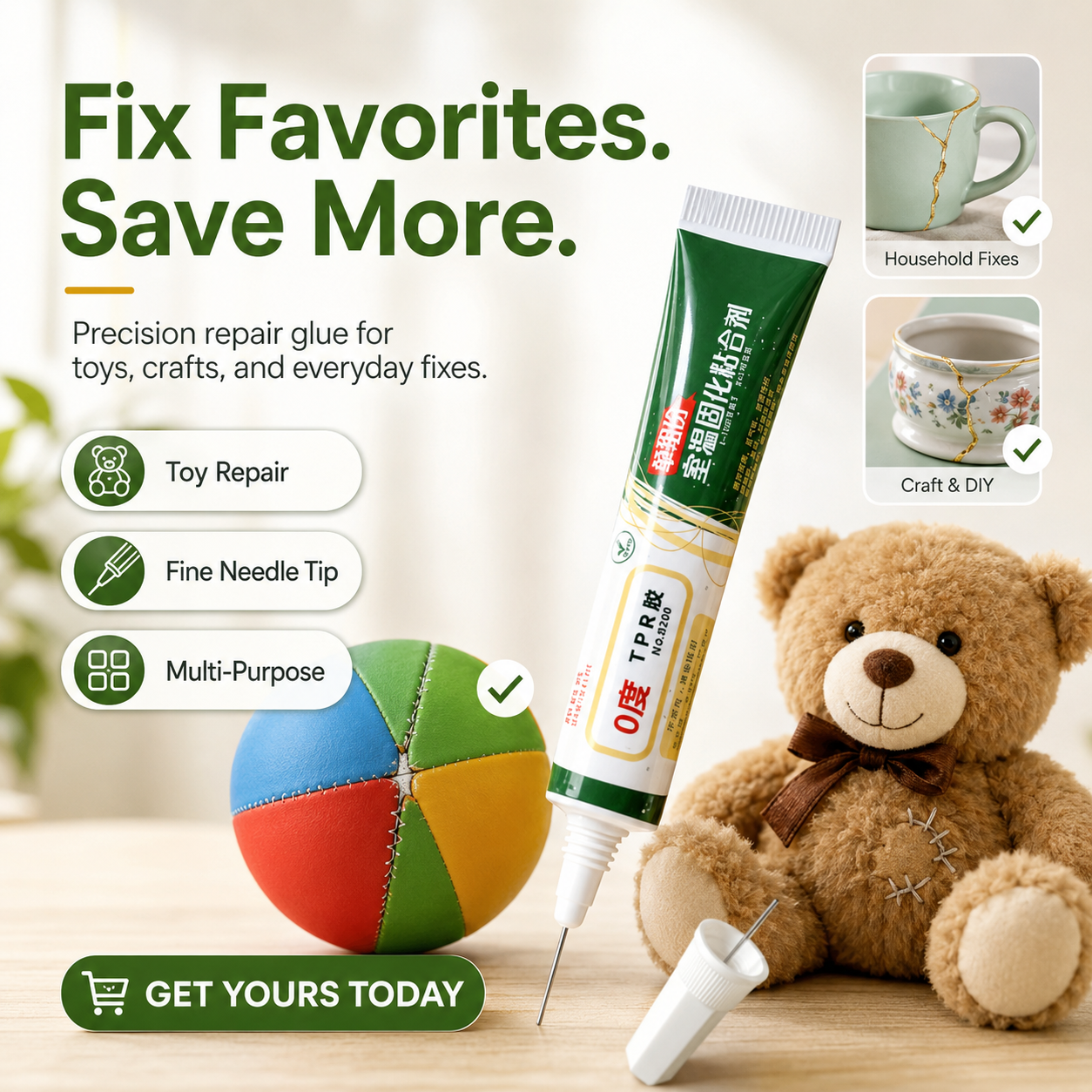 ♻️Multi-Purpose Repair Glue | Precision Strong Adhesive For Toys, Shoes, Crafts & Everyday Repairs