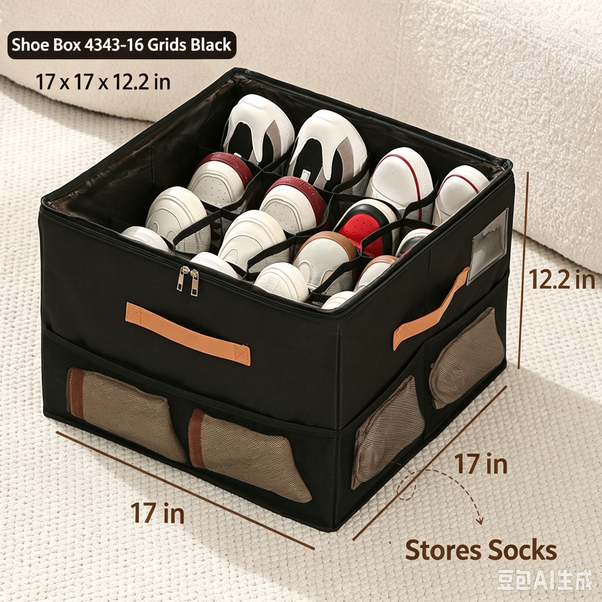✨ Foldable Shoe Storage Organizer – Dustproof Clear Cover Closet Box With Compartments