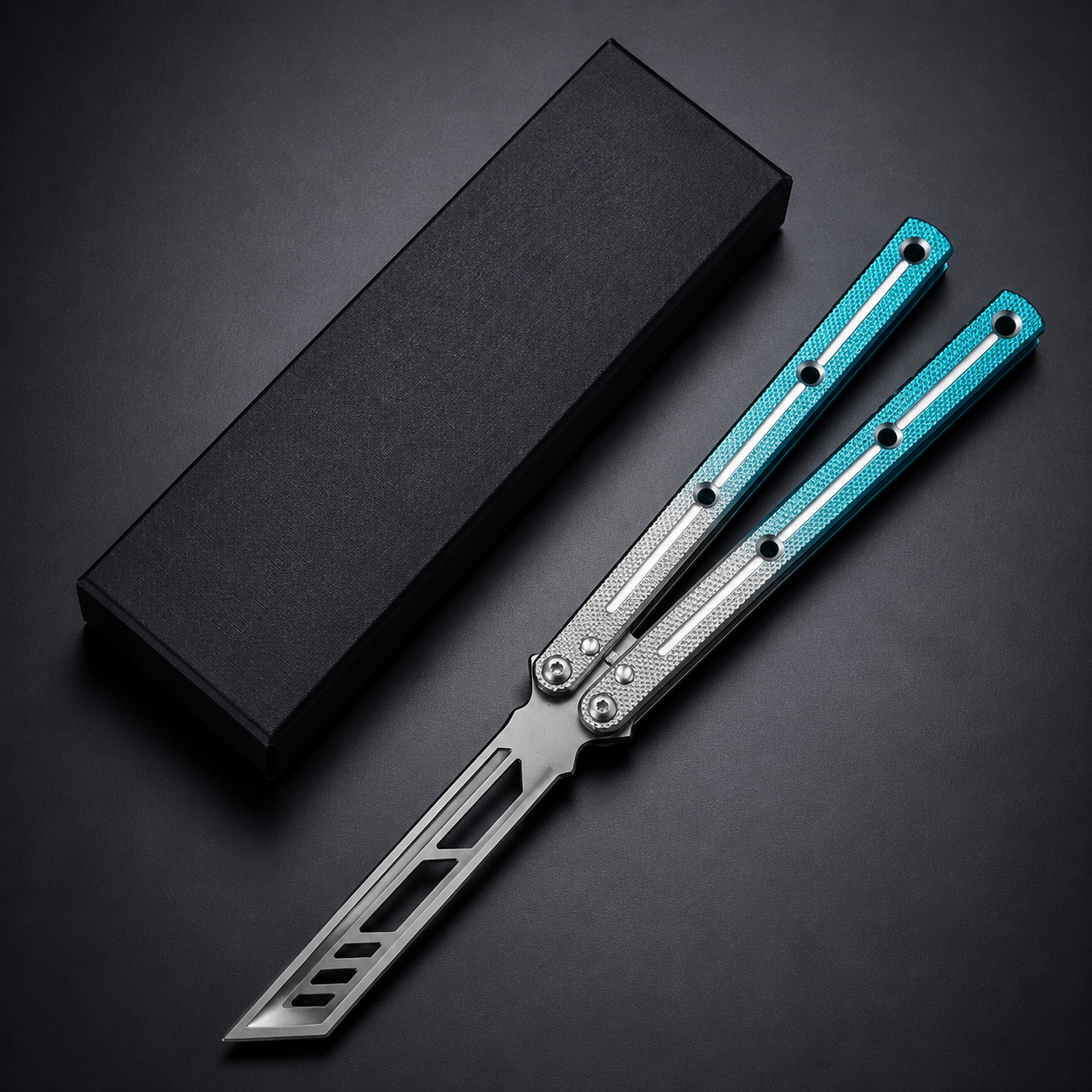 SEA MONSTER CLONE Balisong, Foldable Lightweight Aluminum Alloy Handle