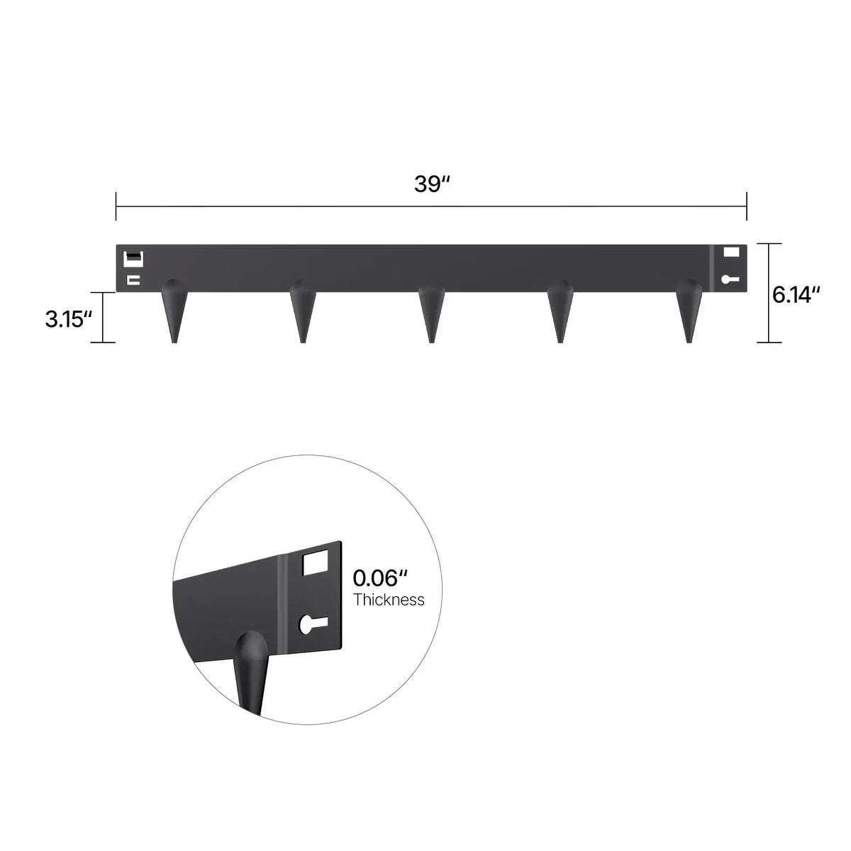Galvanized Steel Garden Edging – 5-Pack, Flexible & Rust-Resistant Landscape Borders